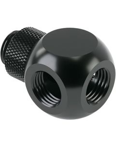 Barrow G1/4" 4-Way Ball Fitting, Rotary, Black