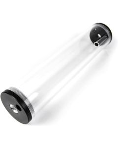 Barrow Reservoir with Acrylic Tube, 65 x 300mm Tube Size, Clear Tube, Black POM