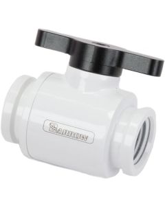 Barrow G1/4" Mini Valve with Aluminum Handle, Black Handle, White Body