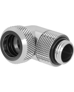 Barrow G1/4" 90 Degree Rotary Multi-Link Adapter - 12mm OD Rigid Tube - Silver (TWT90KND-K12-Silver)
