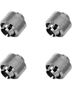 Barrow G1/4" to 1/2" ID, 3/4" OD Compression Fitting for Soft Tubing, Silver Shiny, 4-pack
